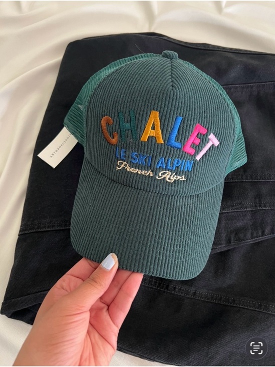 NWT Anthropologie Chalet green corduroy trucker cap ✨? main image 4
